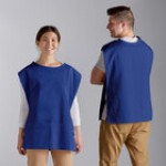 Choice Royal Blue Poly-Cotton Cobbler Apron with 2 Pockets - 29