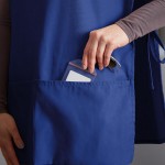 Choice Royal Blue Poly-Cotton Cobbler Apron with 2 Pockets - 29
