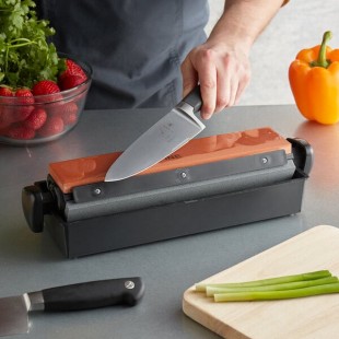 Mercer Culinary M15930 3-Way Sharpening Stone System With Honing Oil and Angle Guide