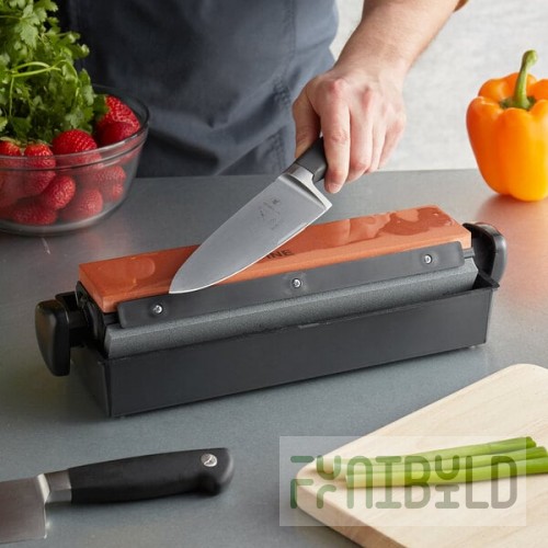 Mercer Culinary M15930 3-Way Sharpening Stone System With Honing Oil and Angle Guide