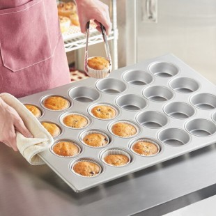 Baker's Lane 24 Cup 7 oz. Glazed Aluminized Steel Jumbo Muffin / Cupcake Pan - 26