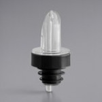 Choice Short Free Flow Smoke Liquor Pourer with Collar - 12/Pack Choice Short Free Flow Smoke Liquor Pourer with Collar - 12/Pack
