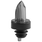 Choice Short Free Flow Smoke Liquor Pourer with Collar - 12/Pack Choice Short Free Flow Smoke Liquor Pourer with Collar - 12/Pack