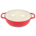 Lodge EC3D43 3 Qt. Island Spice Red Enameled Cast Iron Dutch Oven