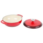 Lodge EC3D43 3 Qt. Island Spice Red Enameled Cast Iron Dutch Oven