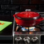 Lodge EC3D43 3 Qt. Island Spice Red Enameled Cast Iron Dutch Oven