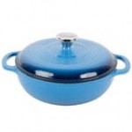 Lodge EC3D43 3 Qt. Island Spice Red Enameled Cast Iron Dutch Oven