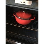 Lodge EC3D43 3 Qt. Island Spice Red Enameled Cast Iron Dutch Oven