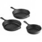 Valor 3-Piece Pre-Seasoned Cast Iron Skillet Set - Includes 8 Valor 3-Piece Pre-Seasoned Cast Iron Skillet Set - Includes 8