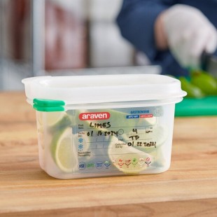 Araven 03021 1/9 Size Translucent Polypropylene Food Pan with Airtight Lid - 4