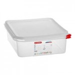 Araven 03021 1/9 Size Translucent Polypropylene Food Pan with Airtight Lid - 4 Araven 03021 1/9 Size Translucent Polypropylene Food Pan with Airtight Lid - 4