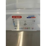 Araven 03021 1/9 Size Translucent Polypropylene Food Pan with Airtight Lid - 4 Araven 03021 1/9 Size Translucent Polypropylene Food Pan with Airtight Lid - 4