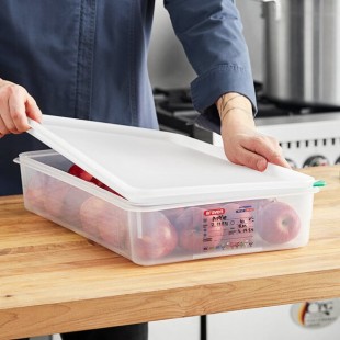 Araven 03036 Full Size Translucent Polypropylene Food Pan with Airtight Lid - 4