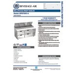 Beverage-Air DPD72HC-4 Hydrocarbon Series 72
