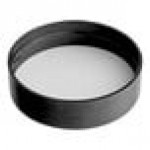 63/485 Black Polypropylene Spice Cap with Foam Liner - 100/Pack