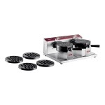 Estella WBMX2A Double Belgian Waffle Maker with Bubble Waffle on a Stick Plate - 120V, 1,820W