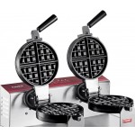 Estella WBMX2A Double Belgian Waffle Maker with Bubble Waffle on a Stick Plate - 120V, 1,820W