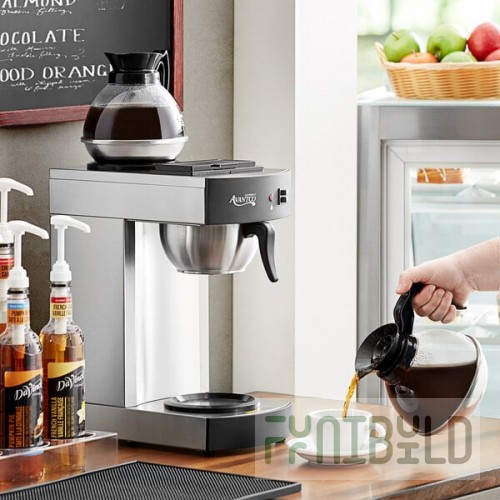 Avantco C10 12 Cup Pourover Commercial Coffee Maker with 2 Warmers- 120V