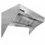 Halifax LSCHO1048 Type 1 Low Ceiling Sloped Front Commercial Kitchen Hood with Short Cycle Makeup Air (Hood Only) - 10' x 48