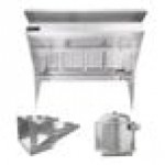 Halifax LSCHO1048 Type 1 Low Ceiling Sloped Front Commercial Kitchen Hood with Short Cycle Makeup Air (Hood Only) - 10' x 48