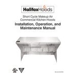 Halifax LSCHO1048 Type 1 Low Ceiling Sloped Front Commercial Kitchen Hood with Short Cycle Makeup Air (Hood Only) - 10' x 48