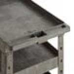 Lavex Large Black 3-Shelf Utility Cart - 40 3/4