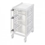 Cambro UPR1826HP12 Camshelving® Ultimate 12 Pan Half Size End Load Bun / Sheet Pan Rack with Plastic Casters - Unassembled Cambro UPR1826HP12 Camshelving® Ultimate 12 Pan Half Size End Load Bun / Sheet Pan Rack with Plastic Casters - Unassembled