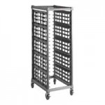 Cambro UPR1826HP12 Camshelving® Ultimate 12 Pan Half Size End Load Bun / Sheet Pan Rack with Plastic Casters - Unassembled Cambro UPR1826HP12 Camshelving® Ultimate 12 Pan Half Size End Load Bun / Sheet Pan Rack with Plastic Casters - Unassembled