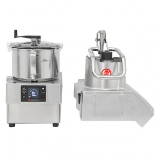 Sammic CK-45V Variable-Speed Combination Food Processor with 5.5 Qt. Stainless Steel Bowl, Full Moon Pusher Continuous Feed - 3 hp