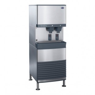 Follett 110FB414A-SI Symphony Plus 110 Series Air Cooled Chewblet Freestanding Ice Maker and Dispenser with 90 lb. Storage and SensorSAFE - 115V, 425 lb.