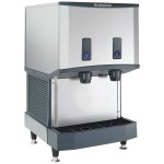 Scotsman HID525WBX-1A Meridian® Water-Cooled Countertop Nugget Ice Machine and Water Dispenser with Push Button Dispensing - 25 lb. Bin Capacity
