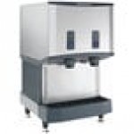 Scotsman HID525WBX-1A Meridian® Water-Cooled Countertop Nugget Ice Machine and Water Dispenser with Push Button Dispensing - 25 lb. Bin Capacity