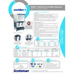 Scotsman HID525WBX-1A Meridian® Water-Cooled Countertop Nugget Ice Machine and Water Dispenser with Push Button Dispensing - 25 lb. Bin Capacity