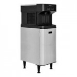 Scotsman HID525WBX-1A Meridian® Water-Cooled Countertop Nugget Ice Machine and Water Dispenser with Push Button Dispensing - 25 lb. Bin Capacity
