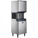 Scotsman HID525WBX-1A Meridian® Water-Cooled Countertop Nugget Ice Machine and Water Dispenser with Push Button Dispensing - 25 lb. Bin Capacity