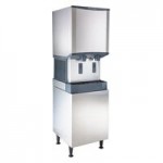 Scotsman HID525WBX-1A Meridian® Water-Cooled Countertop Nugget Ice Machine and Water Dispenser with Push Button Dispensing - 25 lb. Bin Capacity
