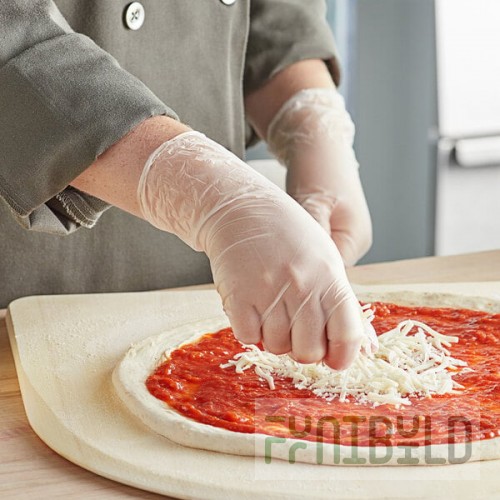 Noble Powder-Free Disposable Clear 3 Mil Thick Vinyl Gloves for Foodservice - Medium - 1,000/Case