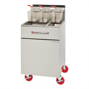 American Range AF-50/25 50 lb. / 25 lb. Natural Gas Floor Fryer - 200,000 BTU