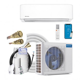 MRCOOL DIY 4th Gen Energy Star Series Ductless Mini-Split Inverter Wall Mount Heat Pump System DIY-12-HP-WM-115C25 - 115V, 12,000 BTU
