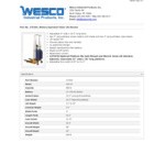 Wesco Industrial Products 880 lb. Electric Value Fork Lift with 25 1/2
