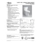 American Standard Cadet PRO 215FA104.020 White Vitreous China Floor-Mount Chair Height Elongated High-Efficiency Toilet and 10