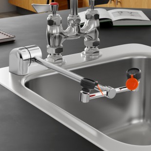 Guardian Equipment G1849 AutoFlow Right Hand Deck Mounted Eyewash Station with 90 Degree Swing Down