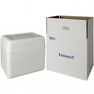 Insulated Shipping Box with Foam Cooler 13 1/4