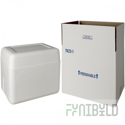 Insulated Shipping Box with Foam Cooler 13 1/4