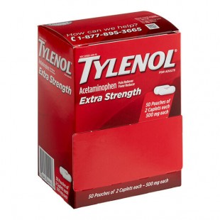Tylenol® 40900 Extra Strength Acetaminophen Tablets - 100/Box
