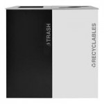 Ex-Cell Kaiser RC-KDSQ-T BT-WHT Black Tie Kaleidoscope White Gloss 24 Gallon Square Trash Can