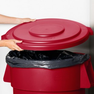 Carlisle 84105605 Bronco 55 Gallon Red Flat Round Trash Can Lid Carlisle 84105605 Bronco 55 Gallon Red Flat Round Trash Can Lid