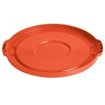 Lavex 10 Gallon Orange Round High Visibility Commercial Trash Can Lid Lavex 10 Gallon Orange Round High Visibility Commercial Trash Can Lid