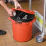 Lavex 10 Gallon Orange Round High Visibility Commercial Trash Can Lid Lavex 10 Gallon Orange Round High Visibility Commercial Trash Can Lid