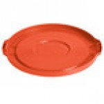 Lavex 10 Gallon Orange Round High Visibility Commercial Trash Can Lid Lavex 10 Gallon Orange Round High Visibility Commercial Trash Can Lid